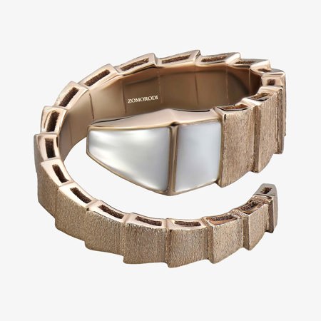 Viper Style Gold and Pearl Ring